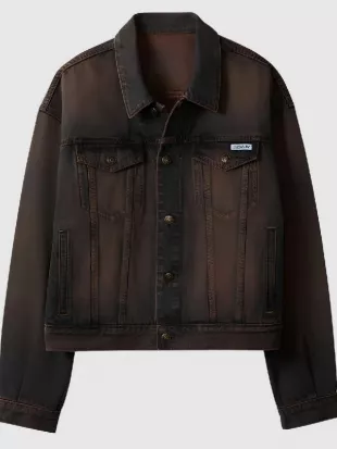 Jungkook Brown Denim Trucker Jacket