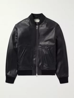 Cesar Leather Bomber Jacket