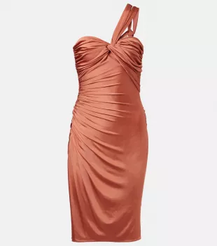 Gathered Jersey Cocktail Dress