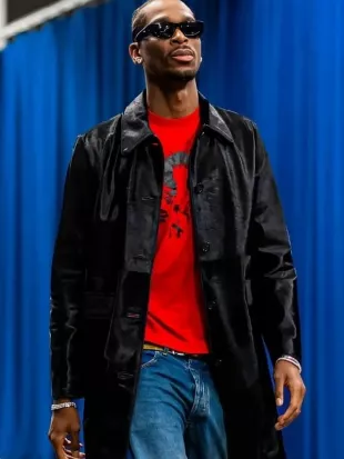 Shai Gilgeous Alexander Spurs vs City Thunder Coat