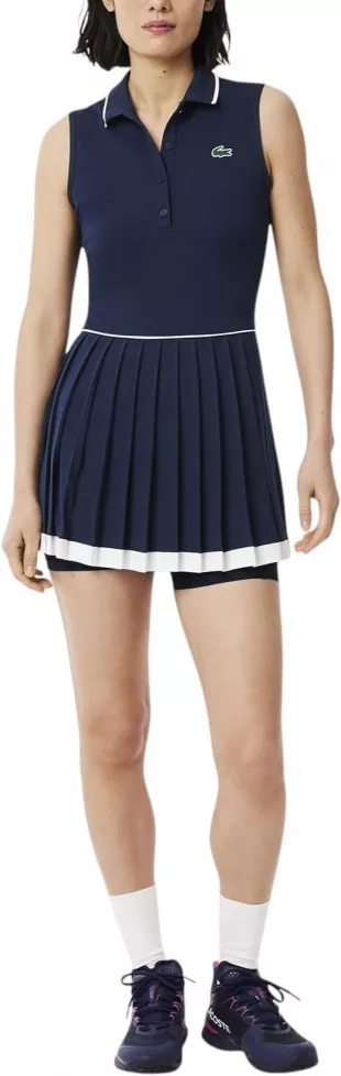 Navy Sleeveless Polo Mini Dress
