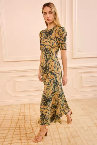 Ulla Johnson Samar Silk Dress - Geode Samar Silk Dress