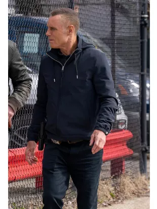 Chicago P D S13 Jason Beghe Blue Hooded Jacket