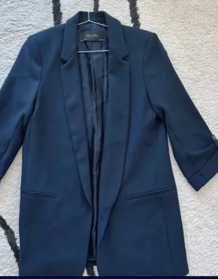 Blazer with Rolled-Up Sleeves