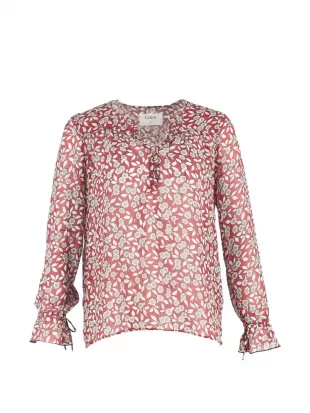 Beatrix floral-print Tie-cuff Blouse