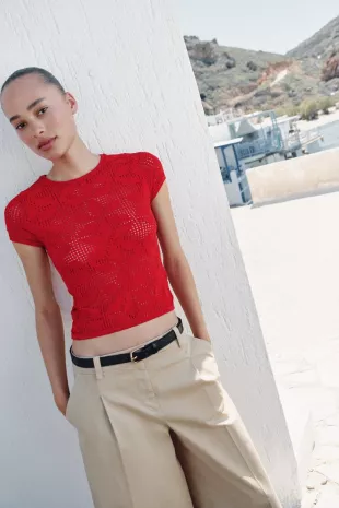 Textured Knit Top