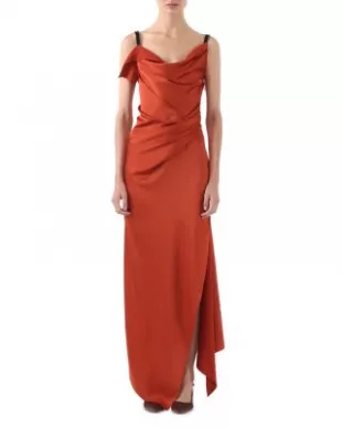 Draped Cowl Neck Dress