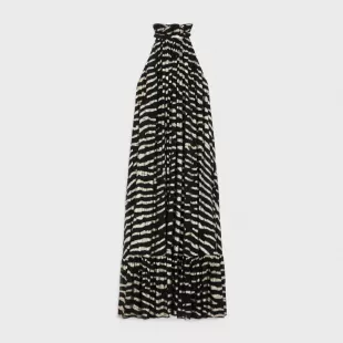 Long Dress In Lame Tiger Slik