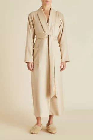 Beige Cashmere Robe