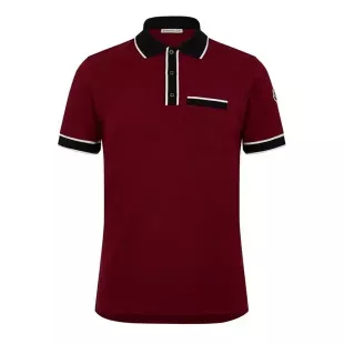 Burgundy ContrastTrim Polo