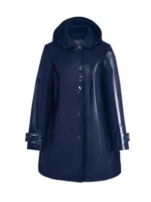The Today Show Dylan Dreyer Blue Hooded Rain Coat