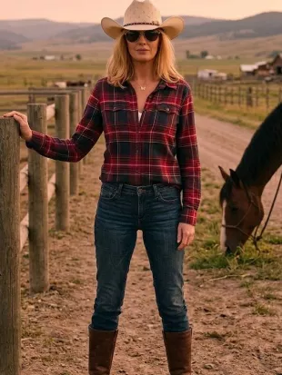 Dutton Ranch 2026 Beth Dutton Flannel Shirt