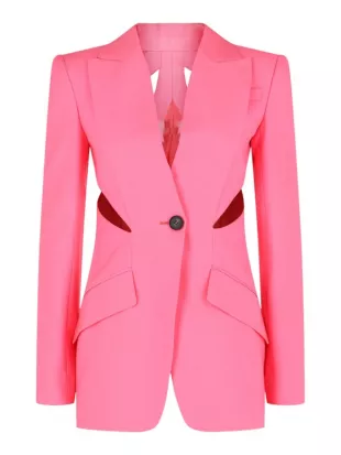 Ted Lasso S04 Juno Temple Pink Cutout Blazer
