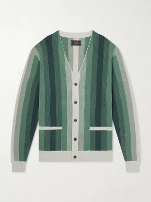 Striped Cotton Cardigan