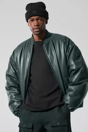 Faux Leather Premier Bomber