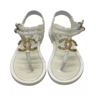 G34818 Coco Mark Stone Thong Sandals