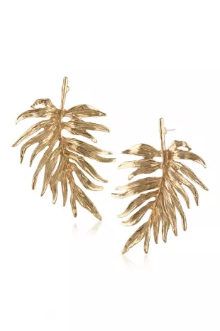 Feather Statement Stud Earrings