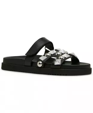 Women's Mayven Studded Footbed Slip On Slide Sandals