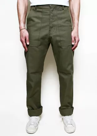 Fatigue Pants // Olive Herringbone