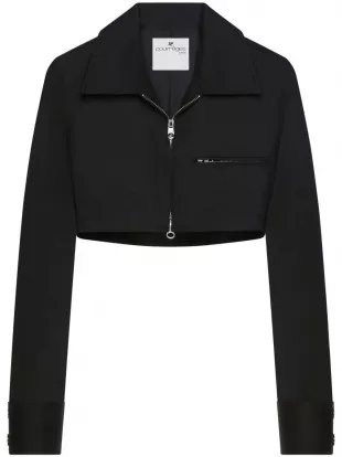Logo-embellished Cropped Jacket