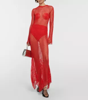 Net Maxi Dress