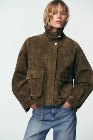 Leather Bomber Jacket