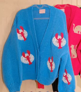 You're A Reel Catch Puff Cardigan