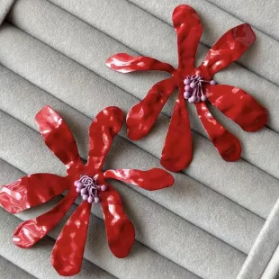 Beaded Flower Earrings