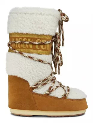 Icon Shearling Trim Wool & Suede Boots