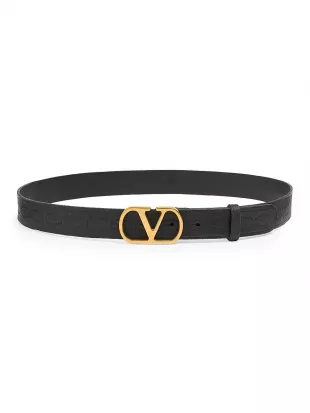 VLogo Signature Calfskin Belt 30MM