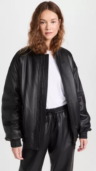 Leather Bomber Jacket
