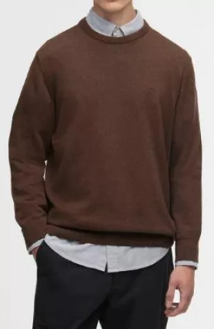 Solid Cotton Crewneck Sweater
