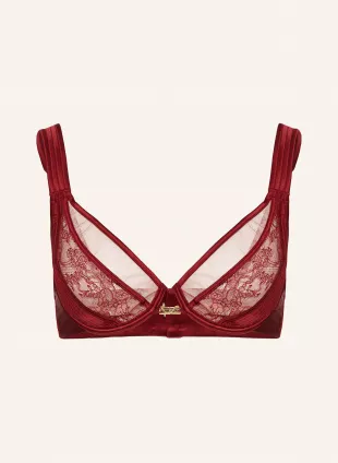 Brown Palace Sheer Balconette Bra