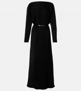 Draped Satin Gown