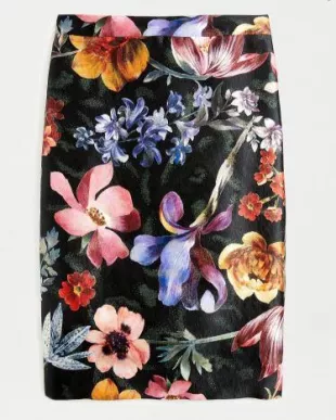 Dutch Floral Pencil Skirt