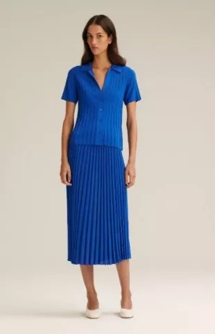 Pleated Rib Cuffed Shirt