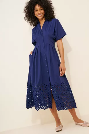 Tobie Eyelet Shirt Dress