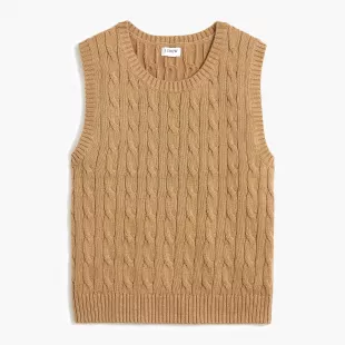 Cotton Cable-knit Sweater-Vest