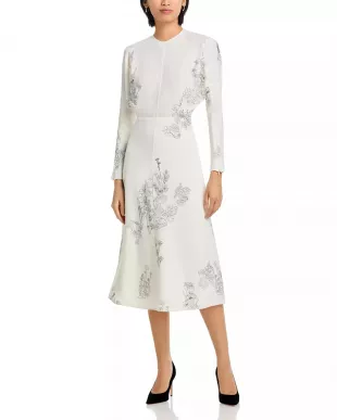Dolman Midi Dress in Off White