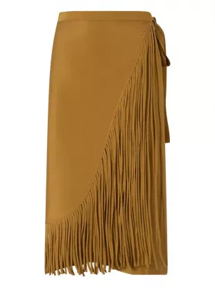 Fringed tie skirt