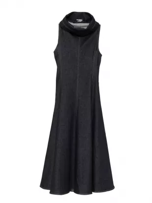 Triangle de-Nîmes Denim turtleneck Midi Dress