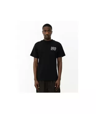 Rhinestone Logo Black T Shirt