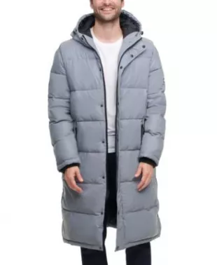 Long Hooded Parka Men's Jacket