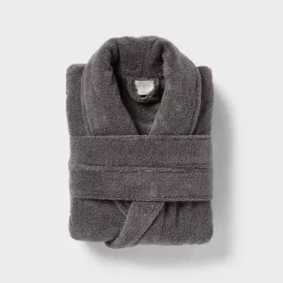 Spa Plush Bath Robe Dark Gray
