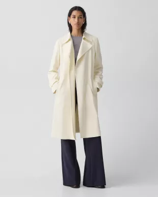 Oaklane Trench Coat in Admiral Crepe