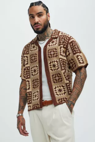 Nolan Textured Shirt Brown/combo