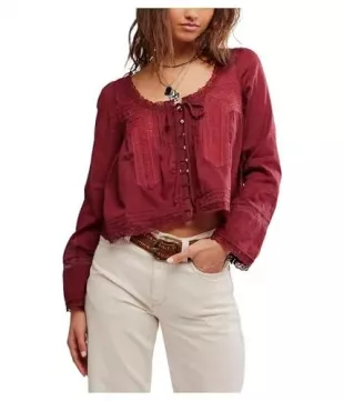 Forevermore Long Sleeve Top Syrah