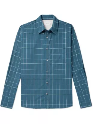 Checked Organic Cotton-Twill Shirt