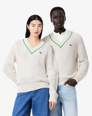 Knit V Neck Jumper Lapland/Calathea