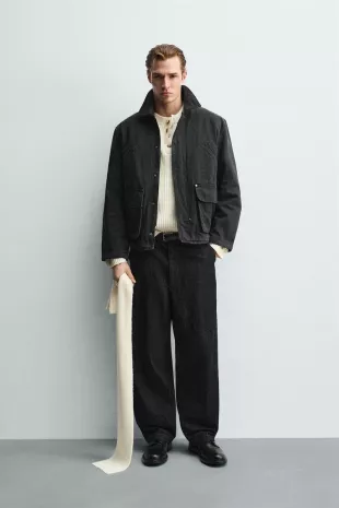 Washed Pocket Relaxed Fit Jacket